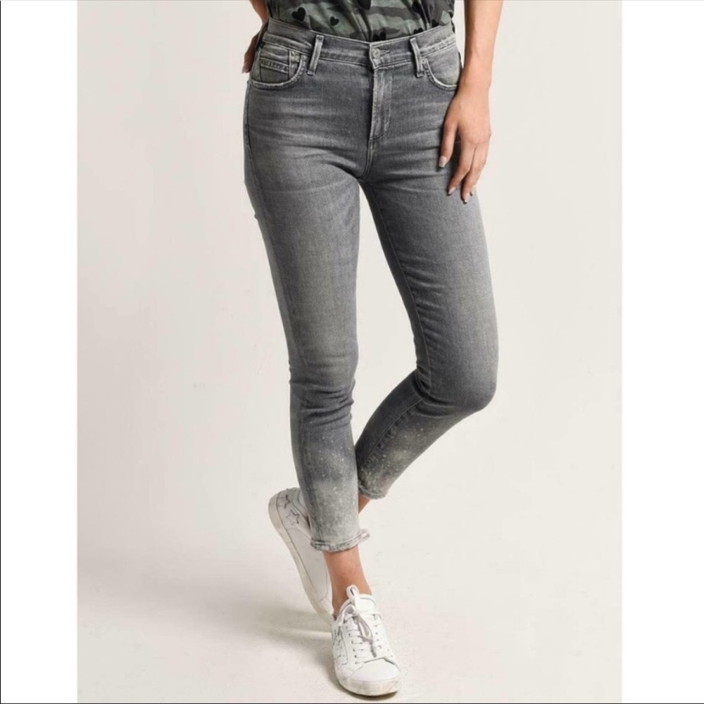 Citizens‎ of Humanity Rocket Crop High Rise Skinny Gray Size 28